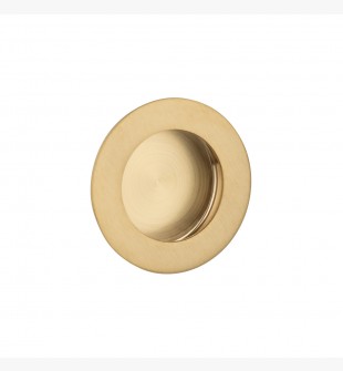 EMTEK FLUSH PULL ROUND PASSAGE SATIN BRASS (US4) 2211