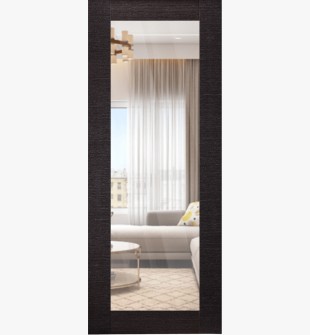 DOOR SLAB AVANTI 207 CLEAR VETRO BLACK APRICOT 28" X 92 1/2" X 1 3/4" TEMPERED CLEAR GLASS