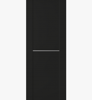 DOOR SLAB AVON 01 1H BLACK MATTE 18" X 84" X 1 3/4"