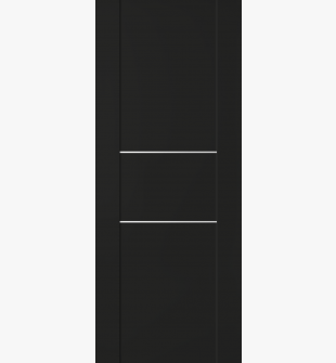DOOR SLAB AVON 01 2H BLACK MATTE 18" X 84" X 1 3/4"
