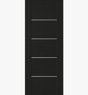 DOOR SLAB AVON 01 4H BLACK MATTE 18" X 84" X 1 3/4"