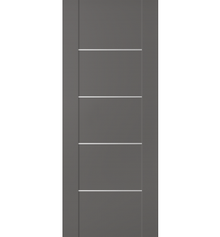 DOOR SLAB AVON 01 4H GRAY MATTE 32" X 84" X 1 3/4"
