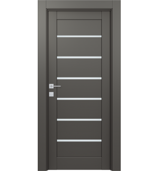 DOOR SLAB AVON 07-02 VETRO GRAY MATTE 30" X 80" X 1 3/4"