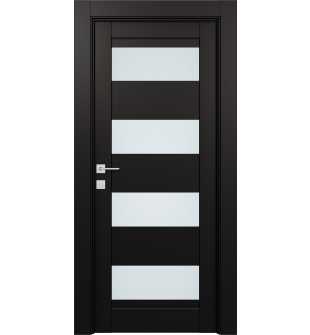 DOOR SLAB AVON 07-08 VETRO BLACK MATTE 30" X 84" X 1 3/4"