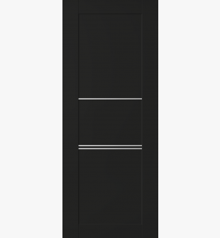DOOR SLAB AVON 07 3H BLACK MATTE 28" X 92 1/2" X 1 3/4"