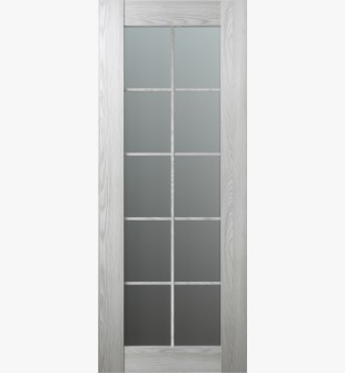 DOOR SLAB AVON 10 LITE VETRO RIBEIRA ASH 36" X 84" X 1 3/4"