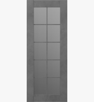 DOOR SLAB AVON 10 LITE VETRO DARK URBAN 18" X 80" X 1 3/4"