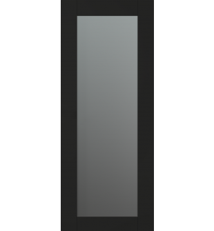 DOOR SLAB AVON 207 VETRO BLACK MATTE 36" X 80" X 1 3/4"