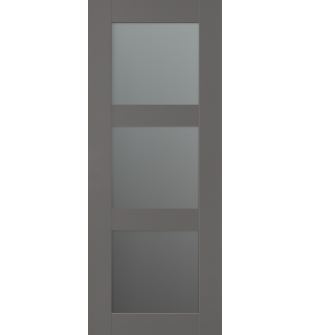 DOOR SLAB AVON 3 LITE VETRO GRAY MATTE 28" X 84" X 1 3/4"