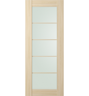DOOR SLAB AVON 5 LITE VETRO LOIRE ASH 18" X 80" X 1 3/4"