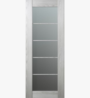DOOR SLAB AVON 5 LITE VETRO RIBEIRA ASH 36" X 84" X 1 3/4"