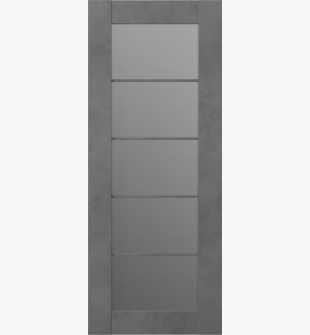 DOOR SLAB AVON 5 LITE VETRO DARK URBAN 30" X 80" X 1 3/4"