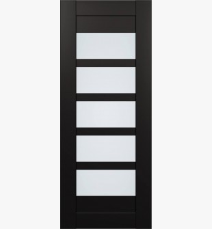 DOOR SLAB AVON 07-07 VETRO BLACK MATTE 32" X 84" X 1 3/4"