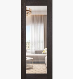DOOR SLAB AVON 207 CLEAR VETRO VERALINGA OAK 24" X 84" X 1 3/4" TEMPERED CLEAR GLASS