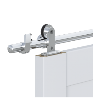 6.6 FT MODERN STAINLESS STEEL INTERIOR SLIDING BARN WOOD DOOR HARDWARE TRACK SET