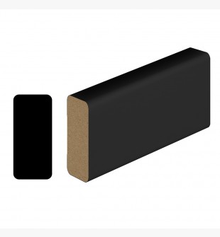 BASE MOLDING TYPE 1 X 1/2" BLACK MATTE 96"