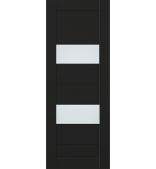 RTA DOOR SLAB BERTA VETRO BLACK MATTE 24" X 96" X 1 3/4" FROSTED GLASS