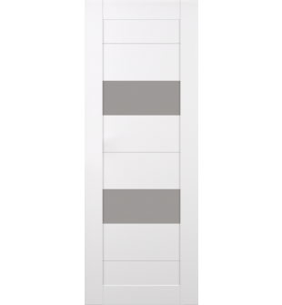 DOOR SLAB BERTA VETRO SNOW WHITE 28" X 92 1/2" X 1 3/4" FROSTED GLASS