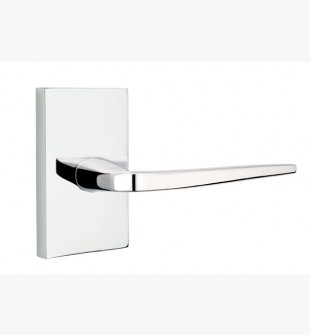 EMTEK ATHENA LEVER WITH MODERN RECTANGULAR ROSETTE PRIVACY RH POLISHED CHROME (US26) 5212