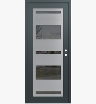 Diamond C10 36" x 80" anthracite/anthracite mirrored Glass Panel stainless steel LHI