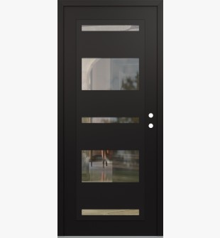 Diamond C10 36" x 80" black/black clear Glass Panel black LHI