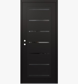 Diamond C11 36" x 80" black/black mirrored Glass Panel black RHI