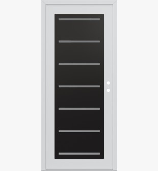 Diamond C11 36" x 80" white/white frosted Glass Panel black LHI