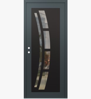 Diamond C12 36" x 80" anthracite/anthracite clear Glass Panel black RHI