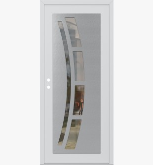 Diamond C12 36" x 80" white/white clear Glass Panel stainless steel RHI