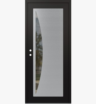 Diamond C13 36" x 80" black/black clear Glass Panel stainless steel RHI