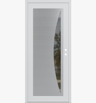 Diamond C13 36" x 80" white/white clear Glass Panel stainless steel LHI