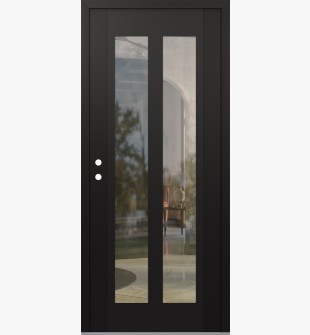 Diamond C14 36" x 80" black/black clear Glass Panel black RHI