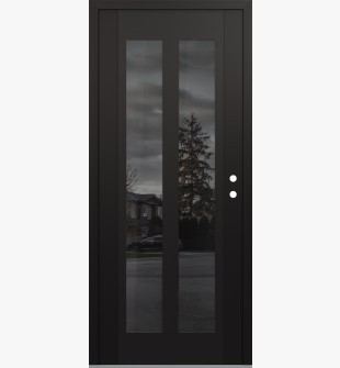 Diamond C14 36" x 80" black/black mirrored Glass Panel black LHI