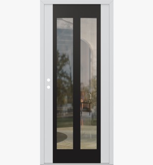 Diamond C14 36" x 80" white/white clear Glass Panel black RHI