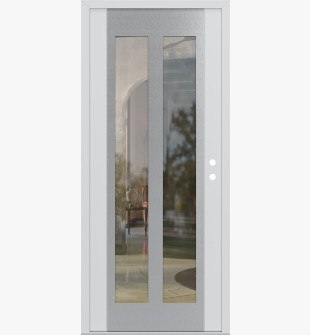 Diamond C14 36" x 80" white/white clear Glass Panel stainless steel LHI