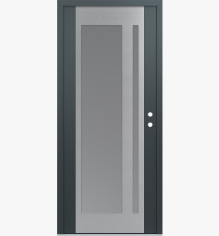 Diamond C15 36" x 80" anthracite/anthracite frosted Glass Panel stainless steel LHI