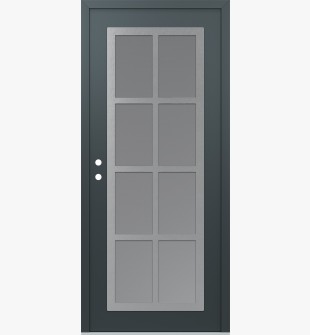 Diamond C16 36" x 80" anthracite/anthracite frosted Glass Panel stainless steel RHI