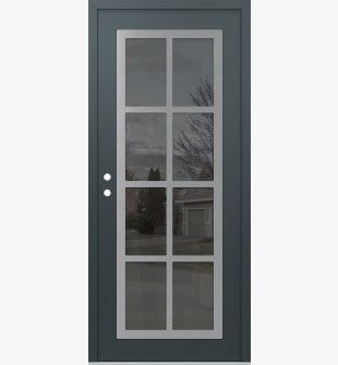 Diamond C16 36" x 80" anthracite/anthracite mirrored Glass Panel stainless steel RHI