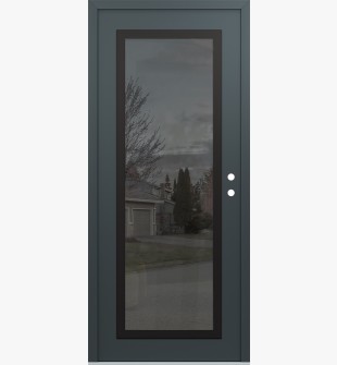 Diamond C1 36" x 80" anthracite/anthracite mirrored Glass Panel black LHI