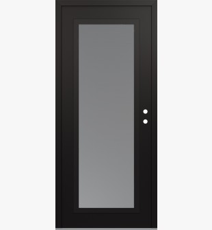 Diamond C1 36" x 80" black/white frosted Glass Panel black LHI