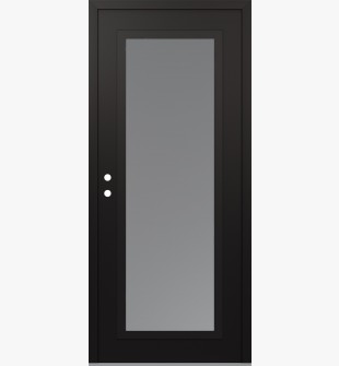 Diamond C1 36" x 80" black/white frosted Glass Panel black RHI