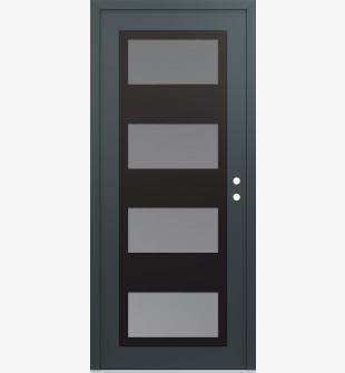 Diamond C2 36" x 80" anthracite/anthracite frosted Glass Panel black LHI