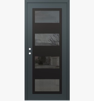 Diamond C2 36" x 80" anthracite/anthracite mirrored Glass Panel black RHI