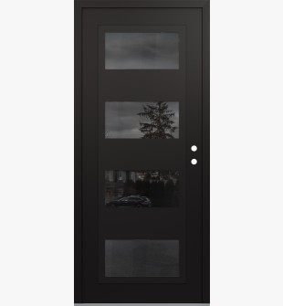 Diamond C2 36" x 80" black/black mirrored Glass Panel black LHI