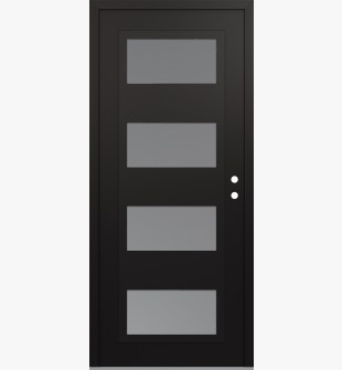 Diamond C2 36" x 80" black/white frosted Glass Panel black LHI