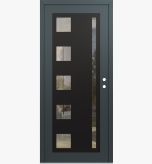 Diamond C3 36" x 80" anthracite/anthracite clear Glass Panel black LHI