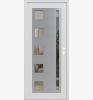 Diamond C3 36" x 80" white/white clear Glass Panel stainless steel LHI