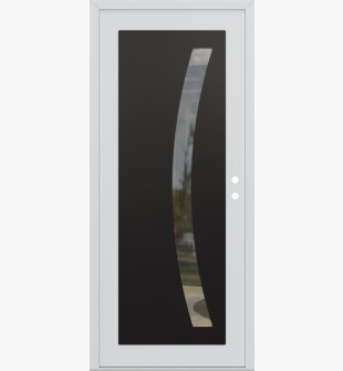 Diamond C4 36" x 80" white/white clear Glass Panel black LHI