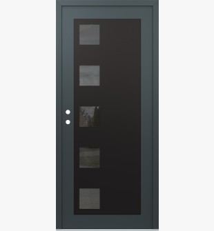 Diamond C5 36" x 80" anthracite/anthracite mirrored Glass Panel black RHI