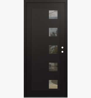 Diamond C5 36" x 80" black/black clear Glass Panel black LHI